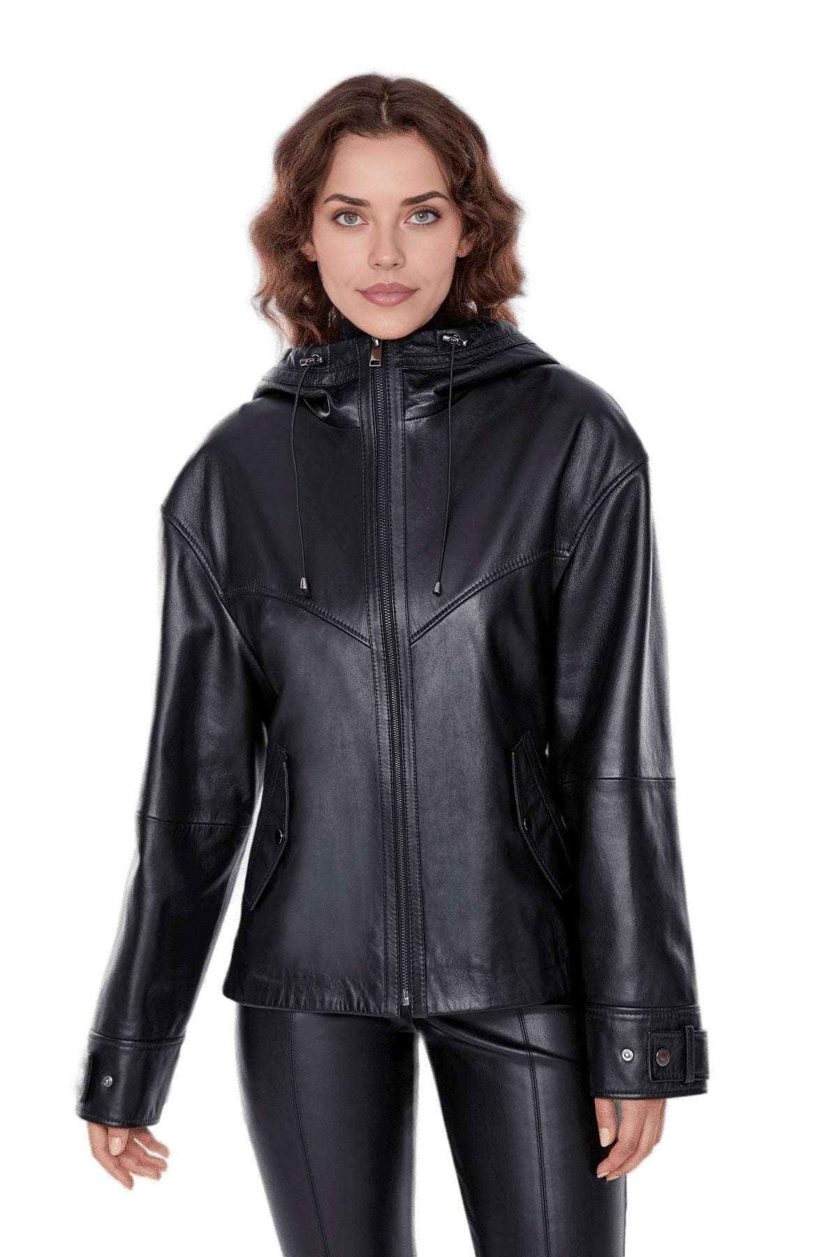 Willow Black Leather Jacket For Women