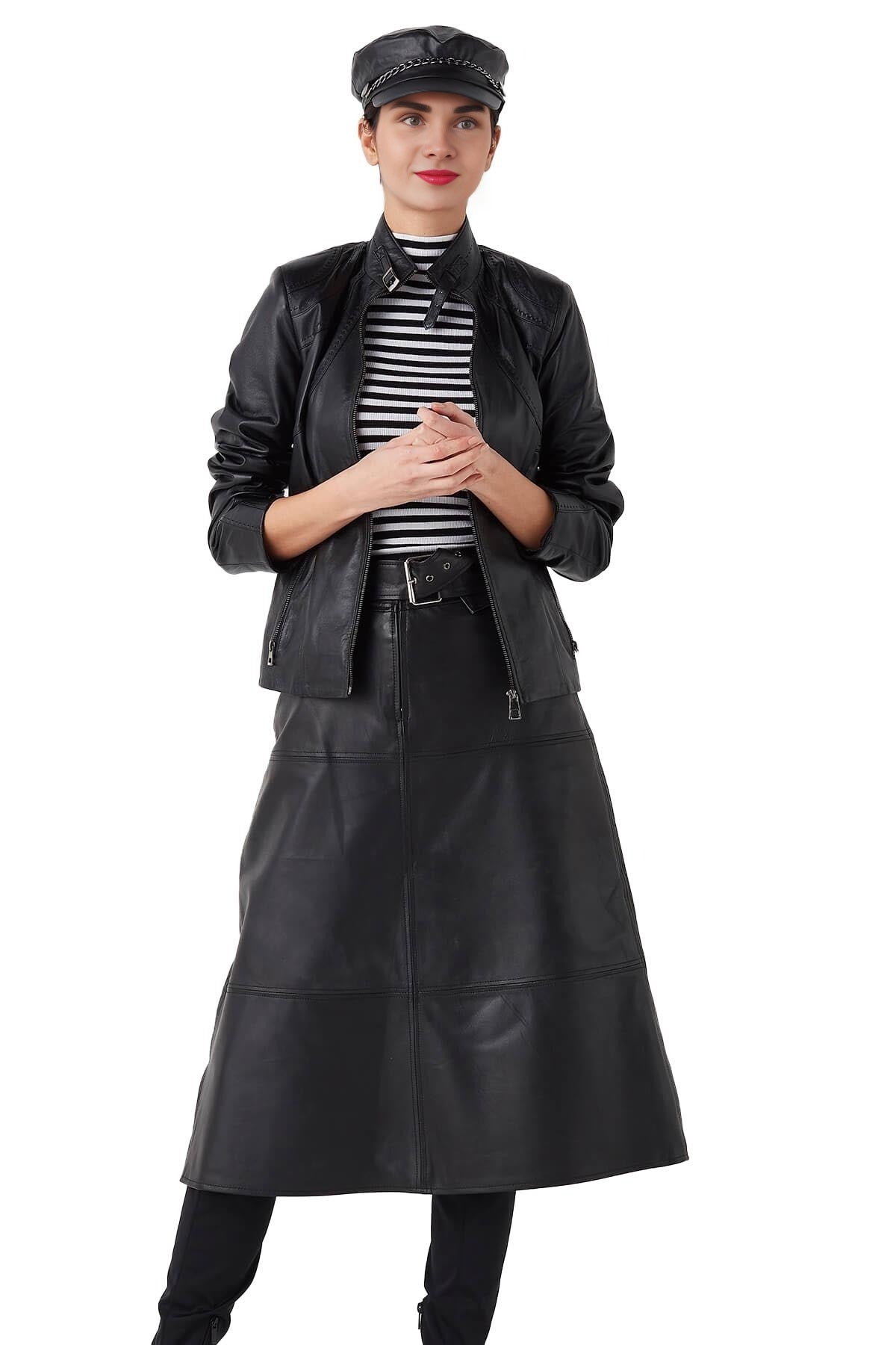 Scarlett Black Slim Fit Leather Jacket For Women