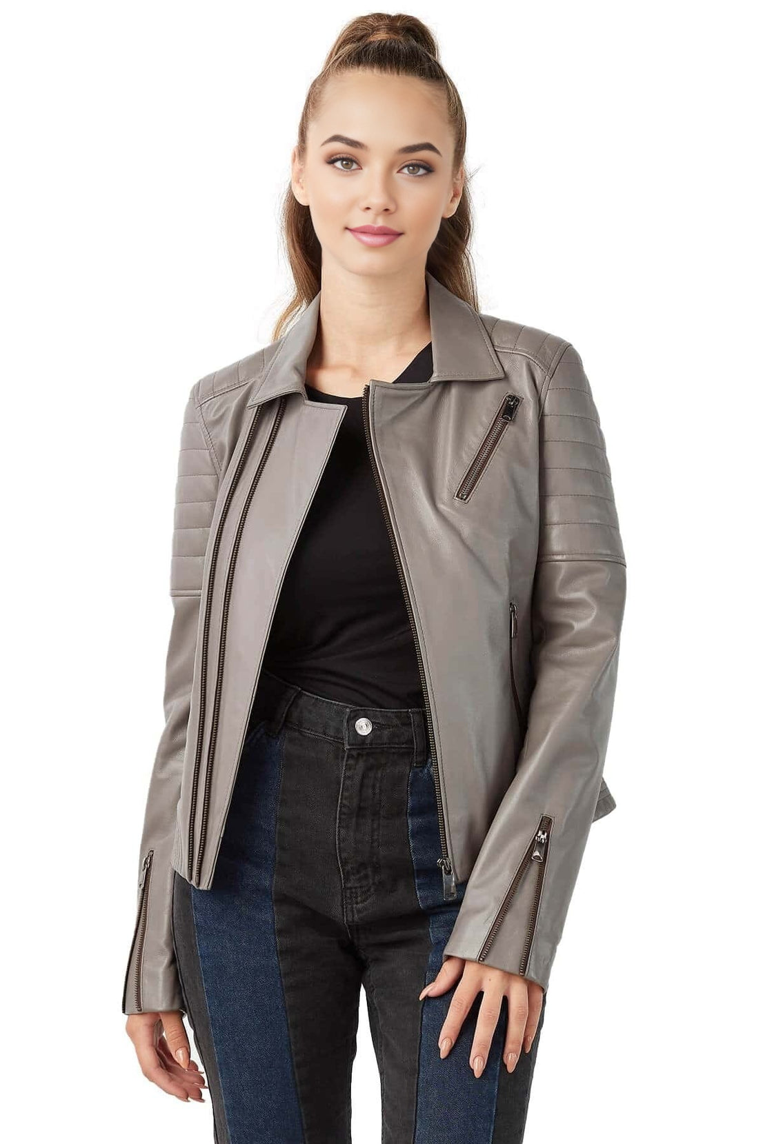 Amber Taube Stylish Leather Jacket For Women