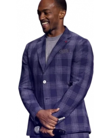 Anthony Mackie Captain America 2025 Checkered Coat