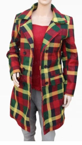 Multicolor Womens Checked Coat