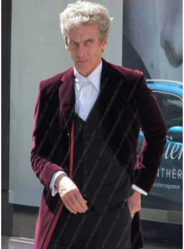 Mens Trendy Maroon Velvet Coat