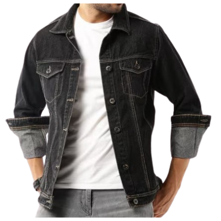 Men's Black Denim Jacket