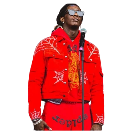 Spider Young Thug Elegant Red Jacket