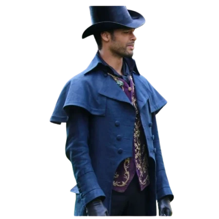 Simon Basset Duster Bridgerton S02 Blue Tail Coat