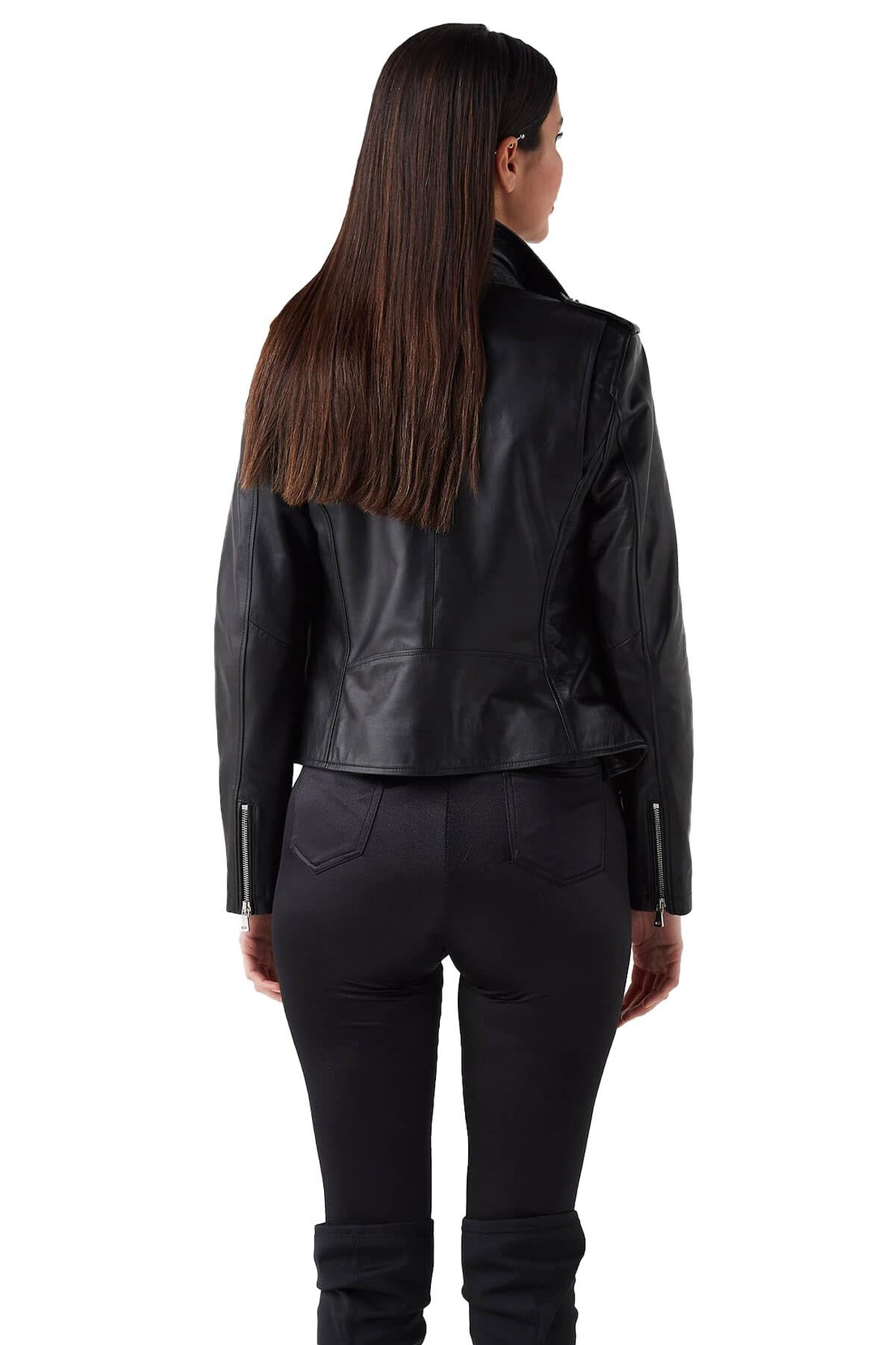 Luna Black Stylish Blazer Leather Jacket For Women