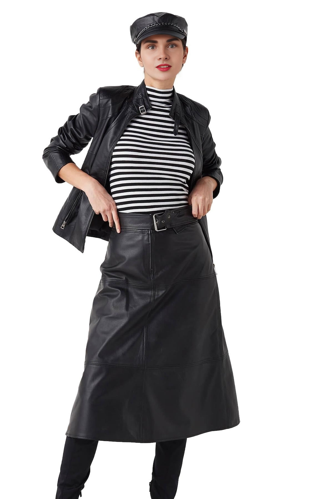 Scarlett Black Slim Fit Leather Jacket For Women