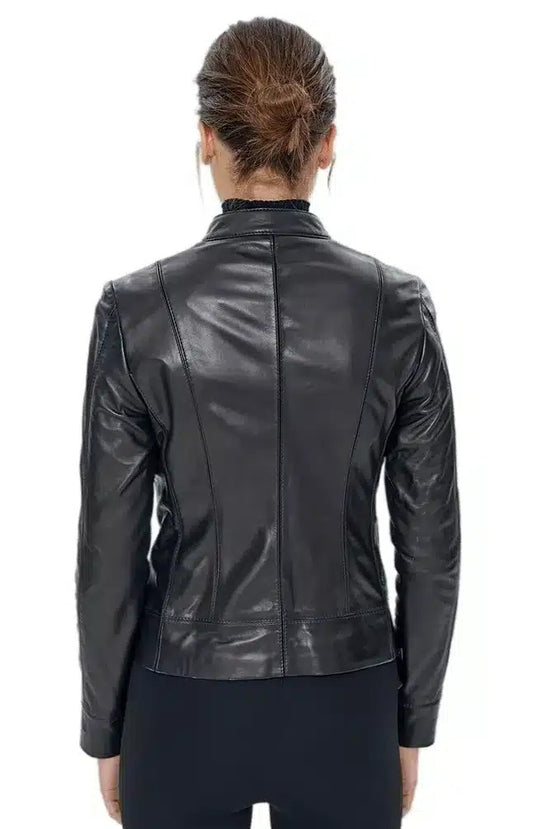 Cecilia Black  Stylish Leather Jacket For Women