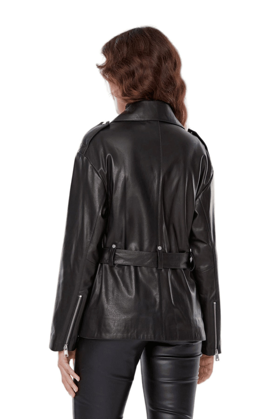Elijah Black Blazer Trench Coat For Women