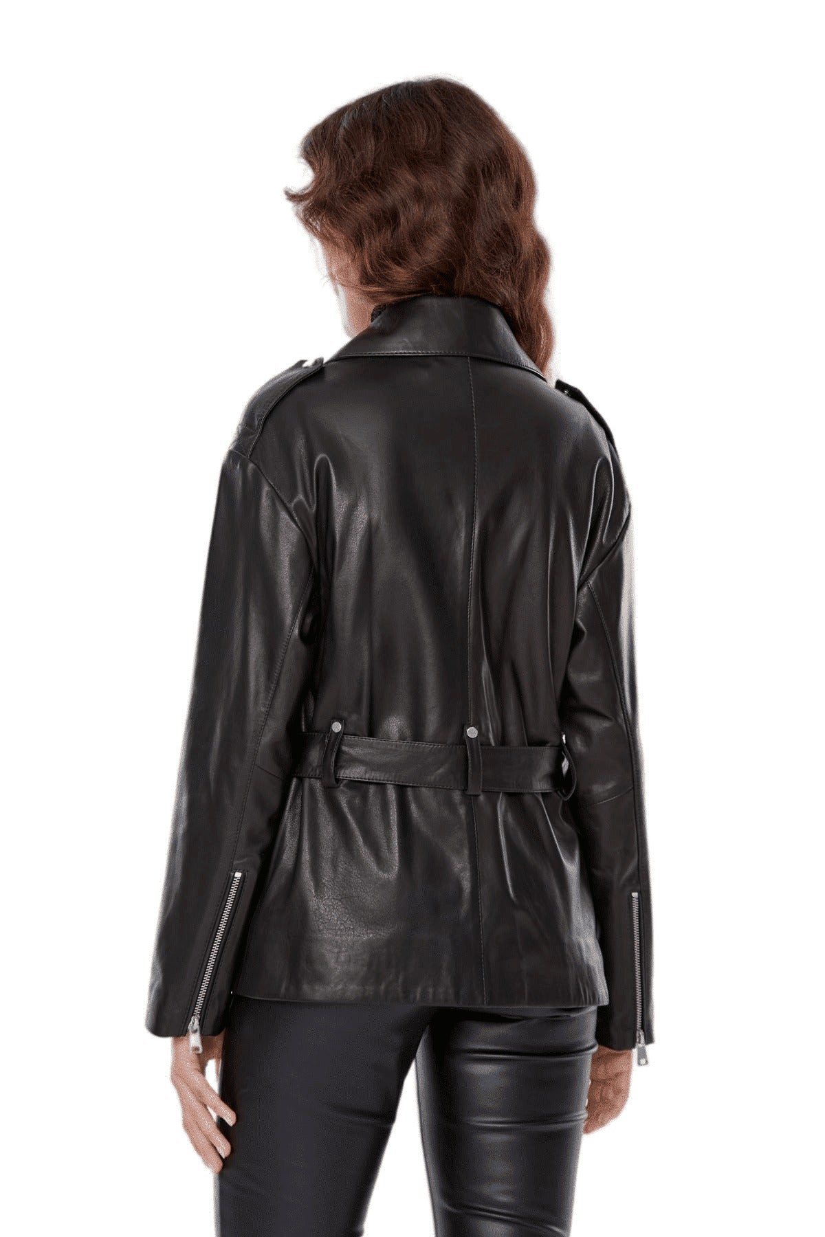 Elijah Black Blazer Trench Coat For Women
