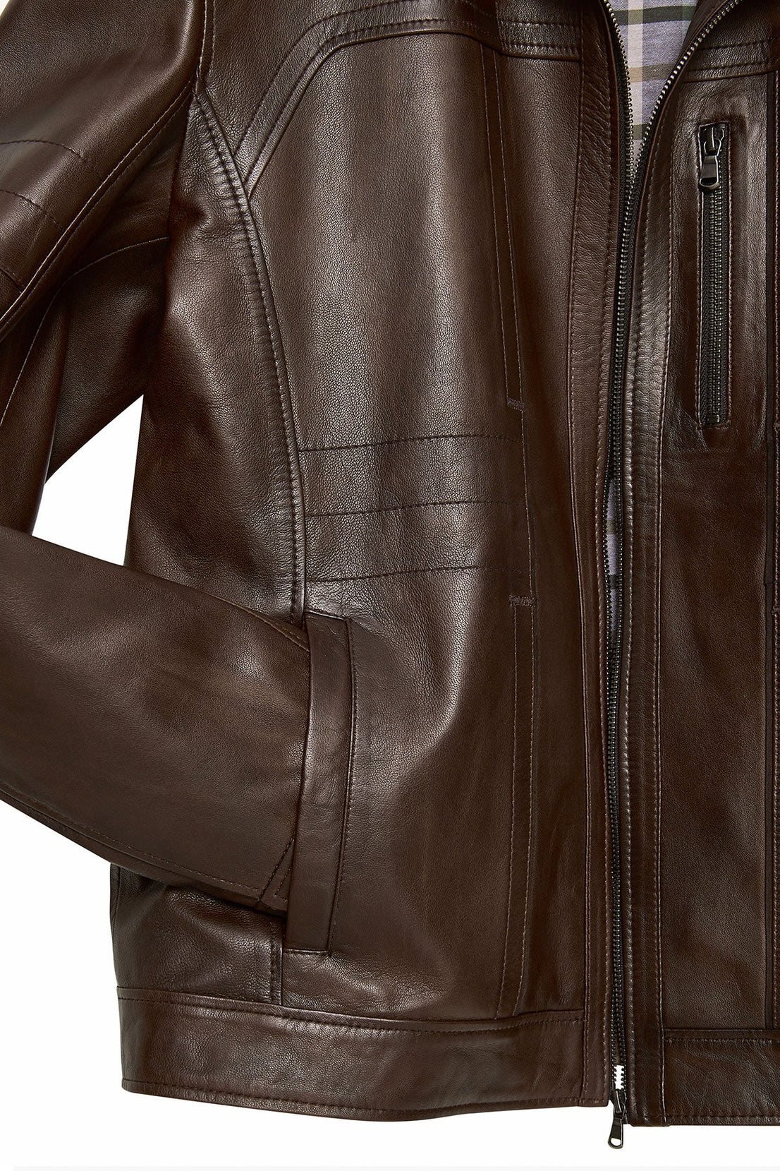 Bruno Brown Leather Jacket For Men