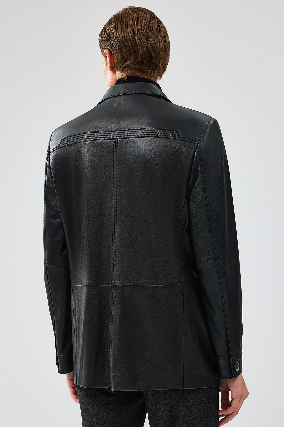 Kevin Black Blazer Leather Jacket For Men