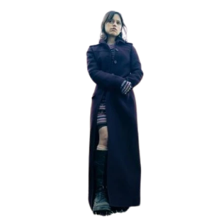 Beetlejuice Jenna Ortega Purple Long Coat