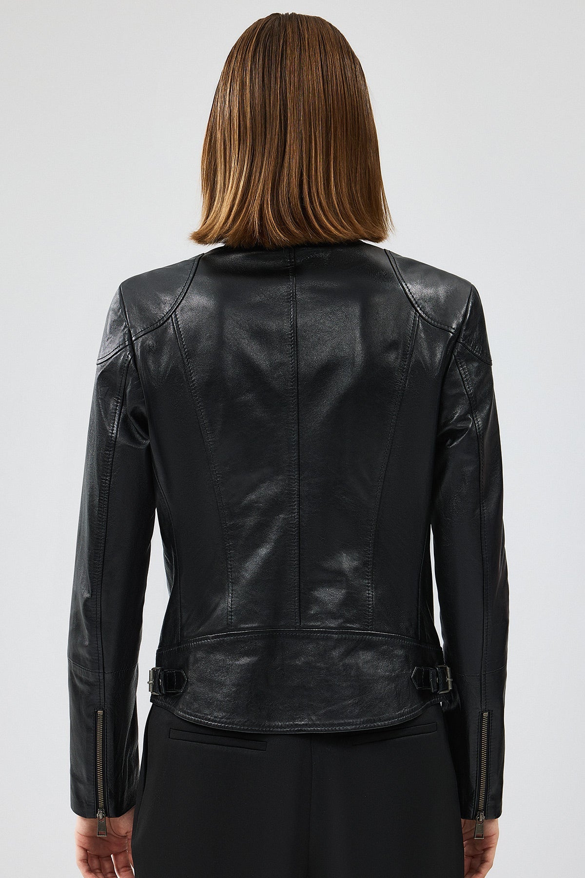 Prima Black Short Leather Jacket For Women