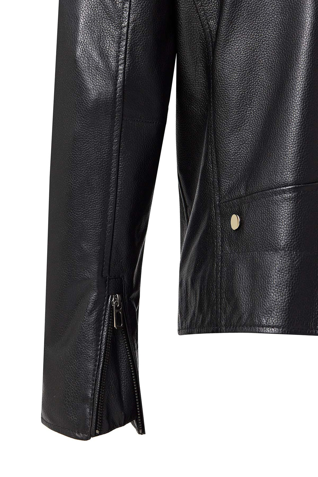 Butler Black Hooded Biker Leather Jacket For Men