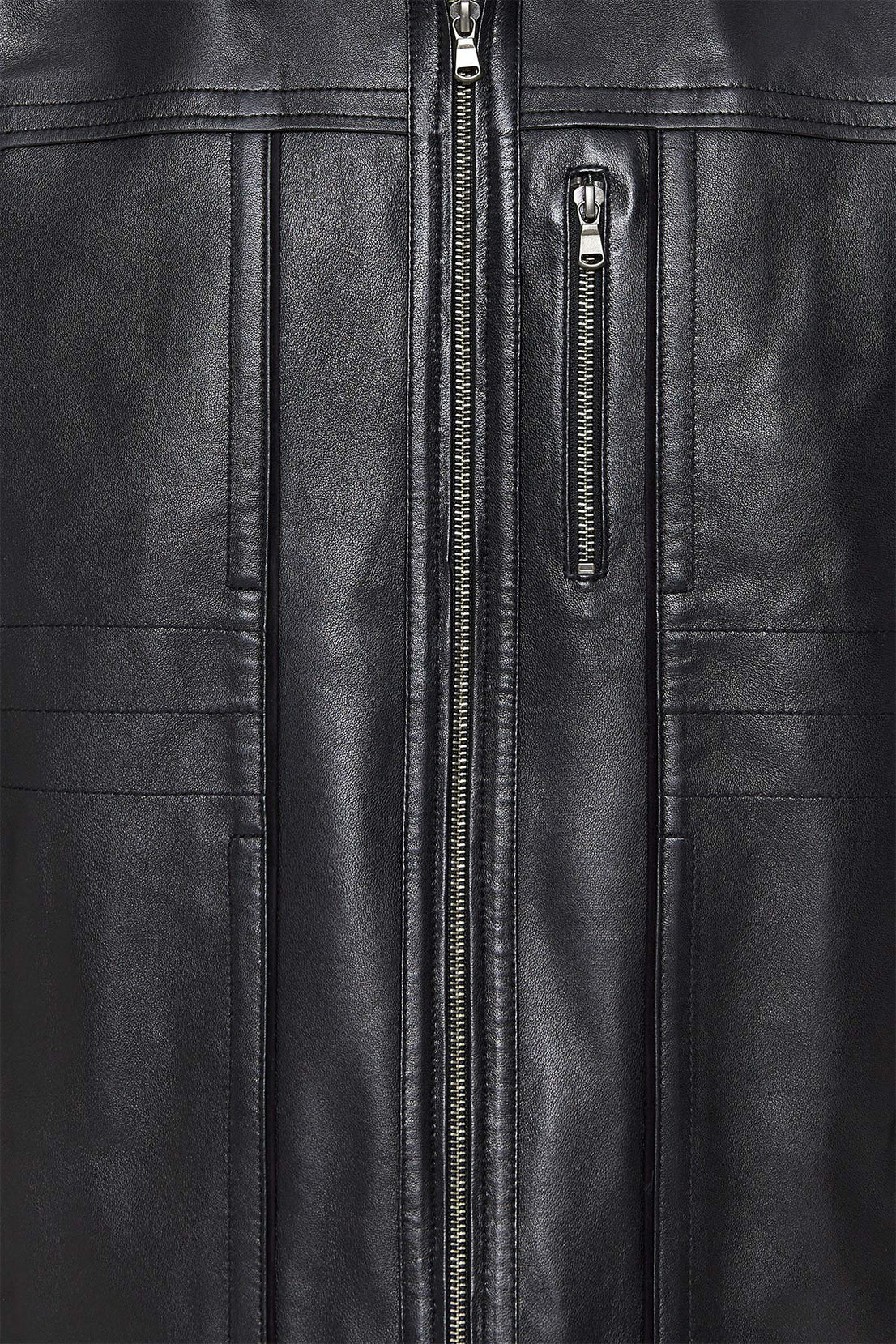 Bruno(Plus) Black Leather Jacket For Men