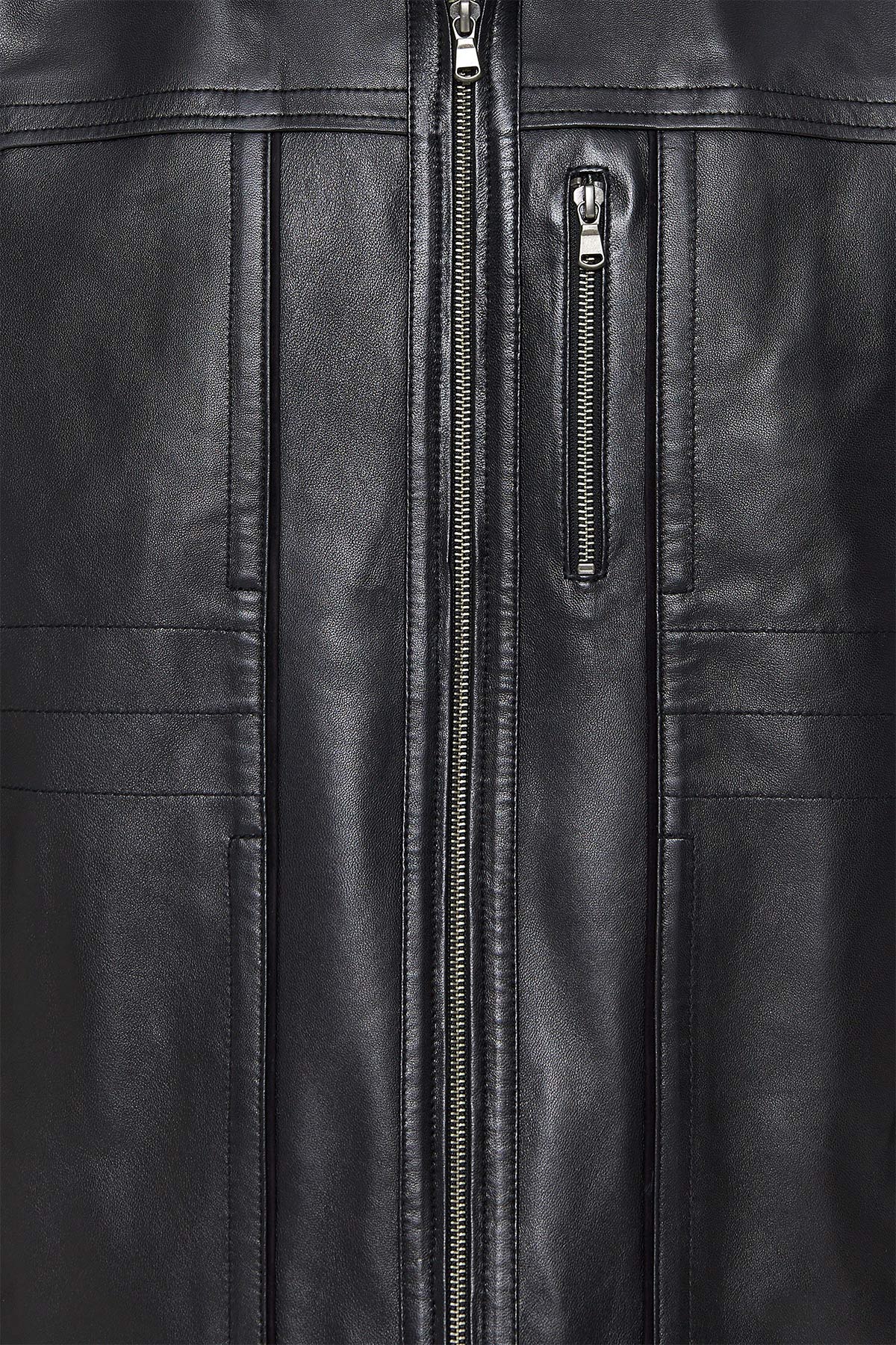 Bruno(Plus) Black Leather Jacket For Men
