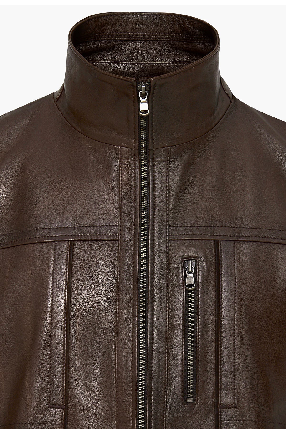 Bruno Brown Leather Jacket For Men