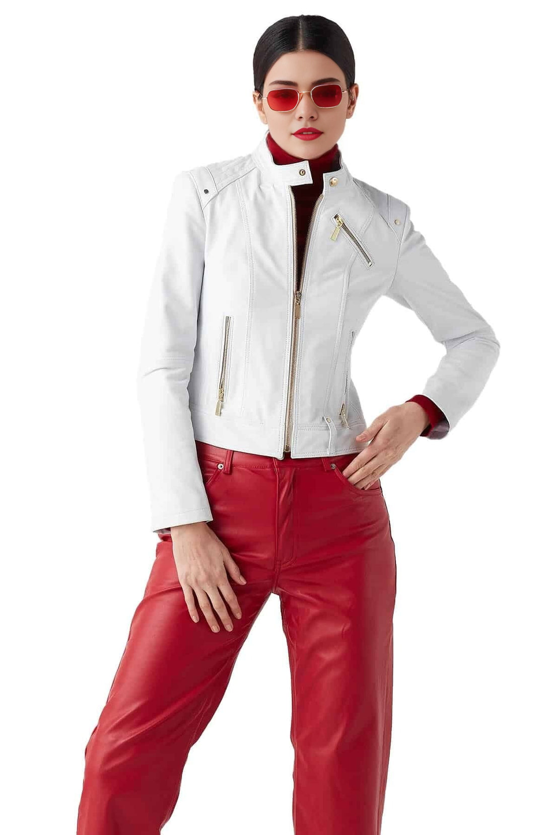 Nancy White Beautiful Leather Jacket For Women
