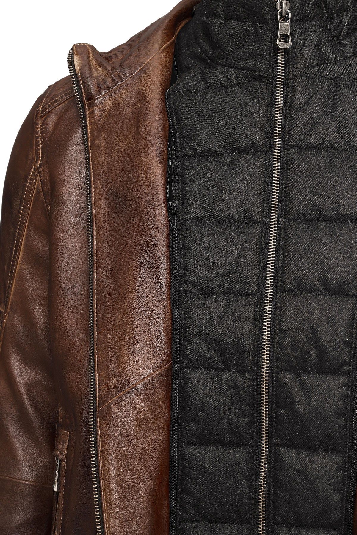 Mbappe Brown Leather Jacket For Men