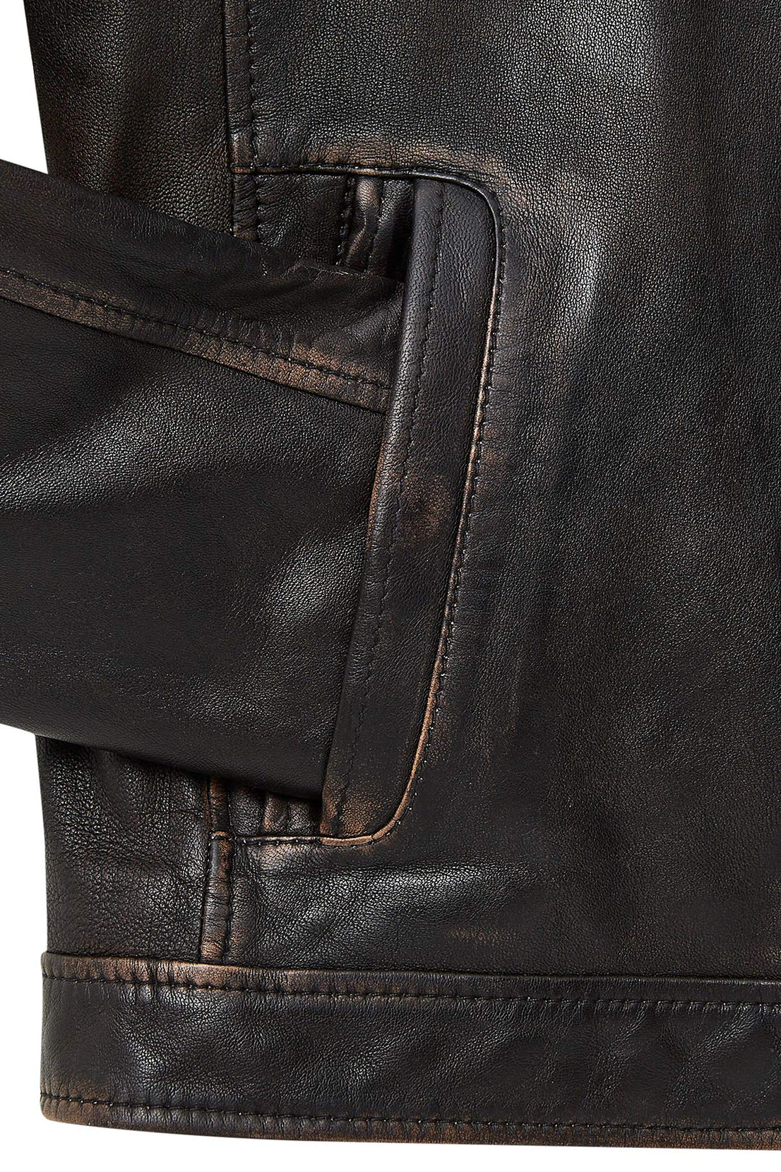 Kobe Bronze Leather Jacket For Men