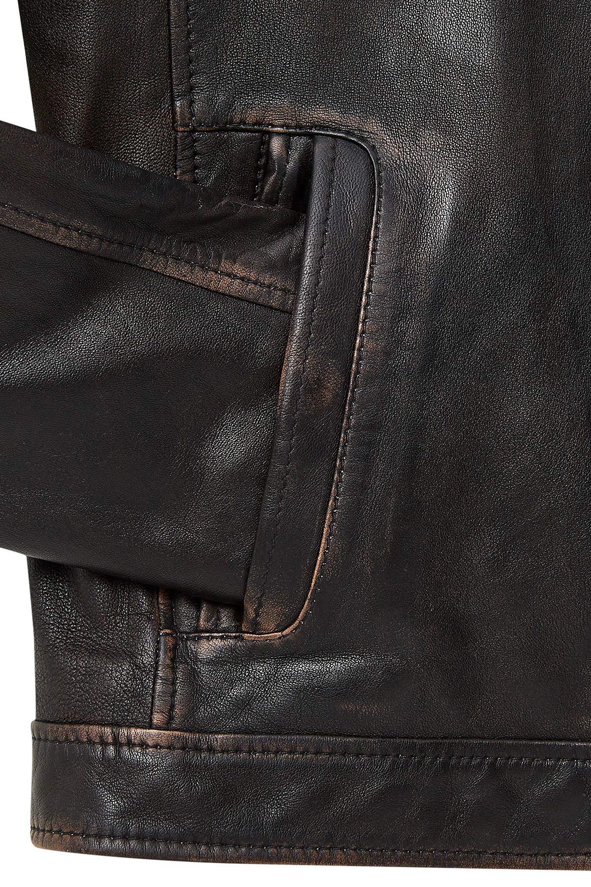 Kobe Bronze Leather Jacket For Men