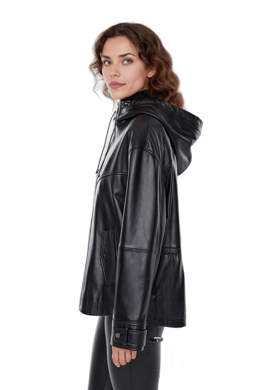 Willow Black Leather Jacket For Women