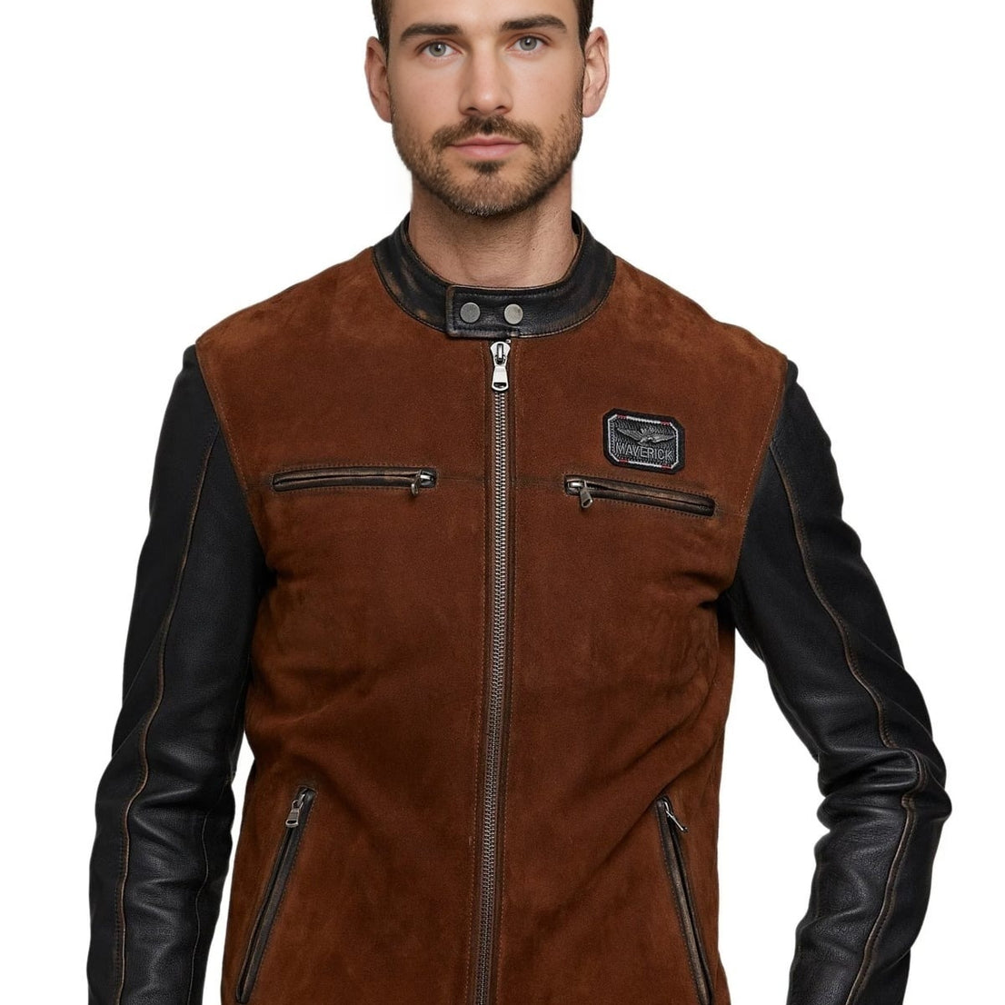 Joseph Brown Suede Leather Jacket For Men