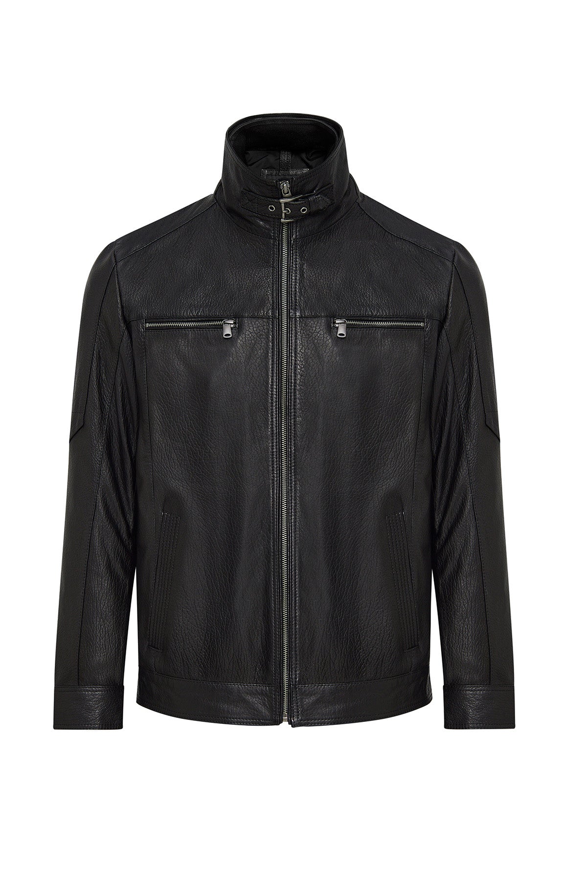 Mateo Black Leather Jacket For Men