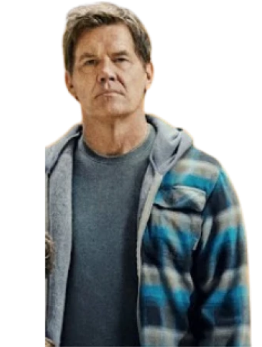 Josh Brolin Brothers 2024 Blue Plaid Jacket