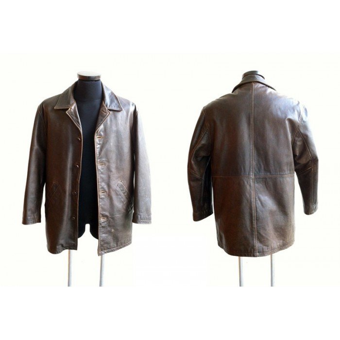 Distressed Supernatural Leather Jacket | Leather Jacket For Men