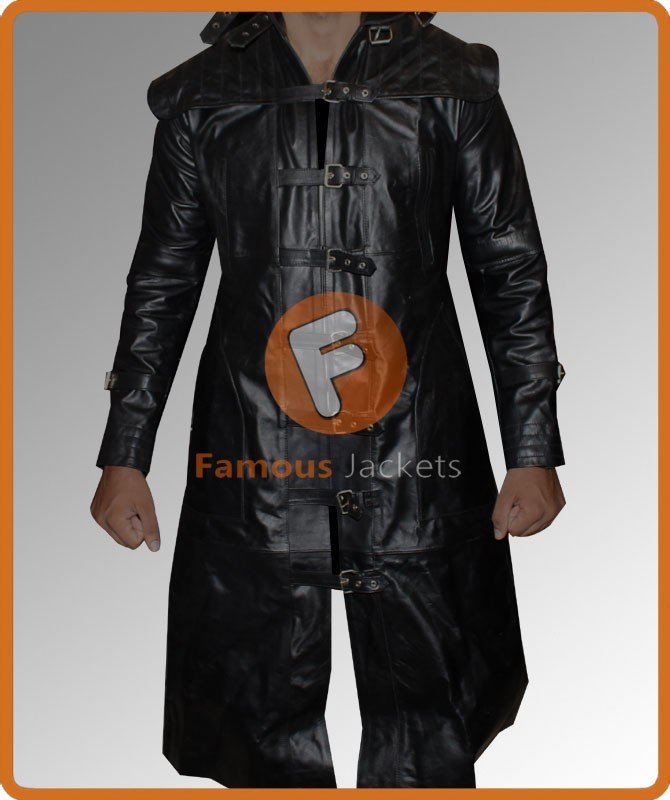 Hugh Jackman Gabriel Van Helsing Leather Trench Coat | Men's Black Trench Coat Long