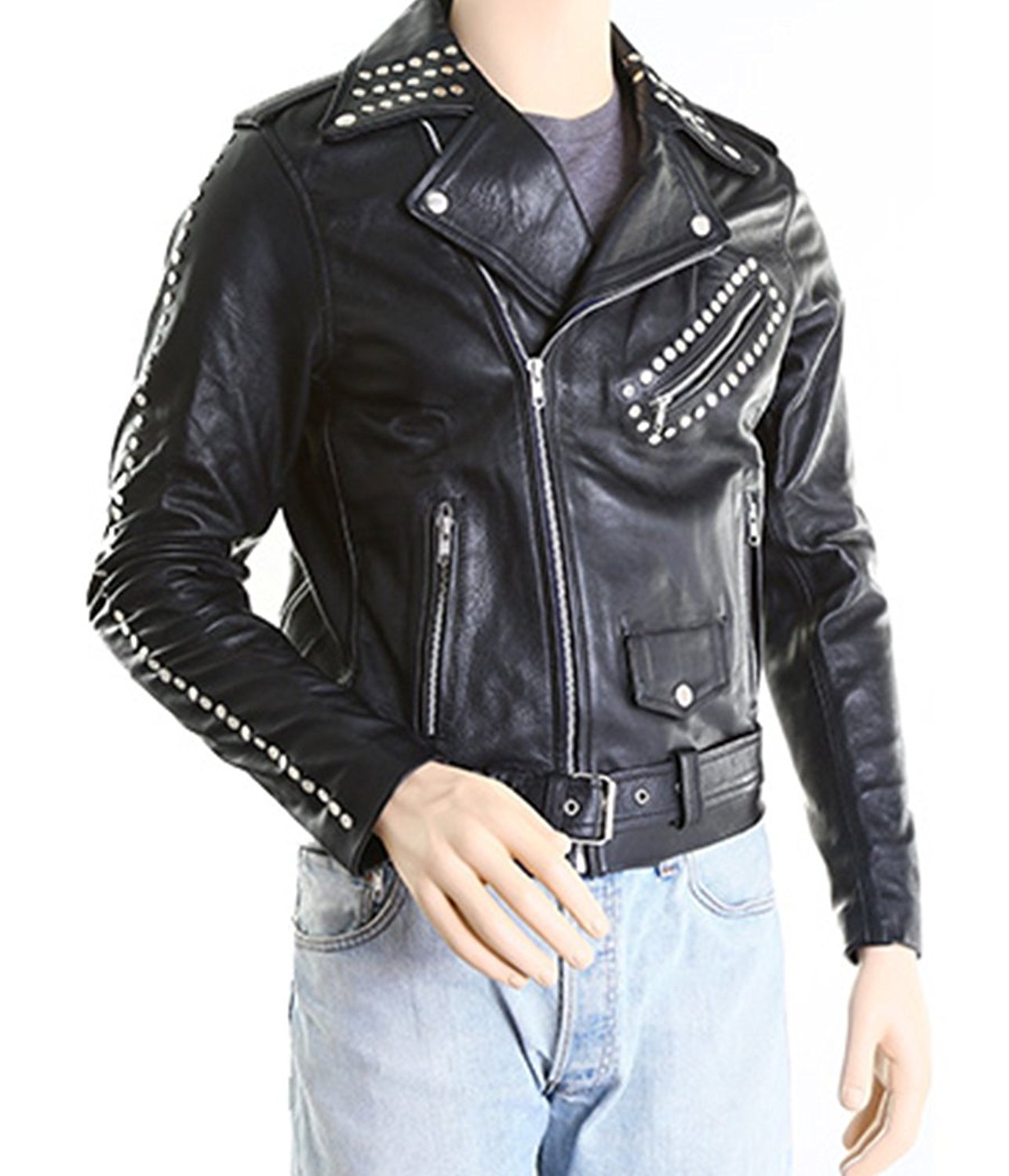 All around the World - Black Leather Jacket | Men's Celebrity Leather Jacket