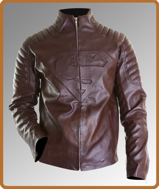 Smallville Superman Inspired Brown Leather Jacket | Super Hero Jackets