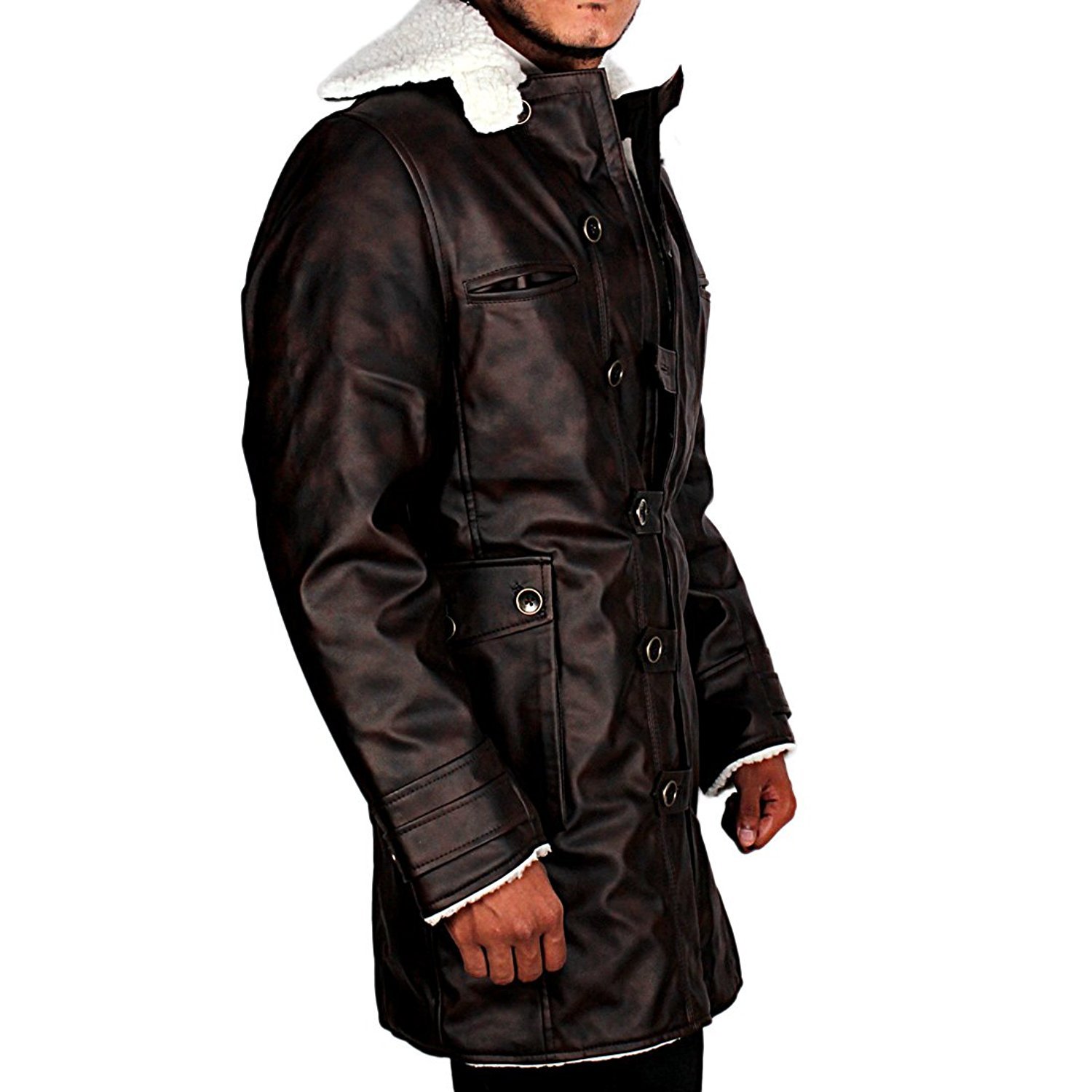 Dark Knight Rises Bane (Faux Fur) Coat | Tom Hardy Leather Coat