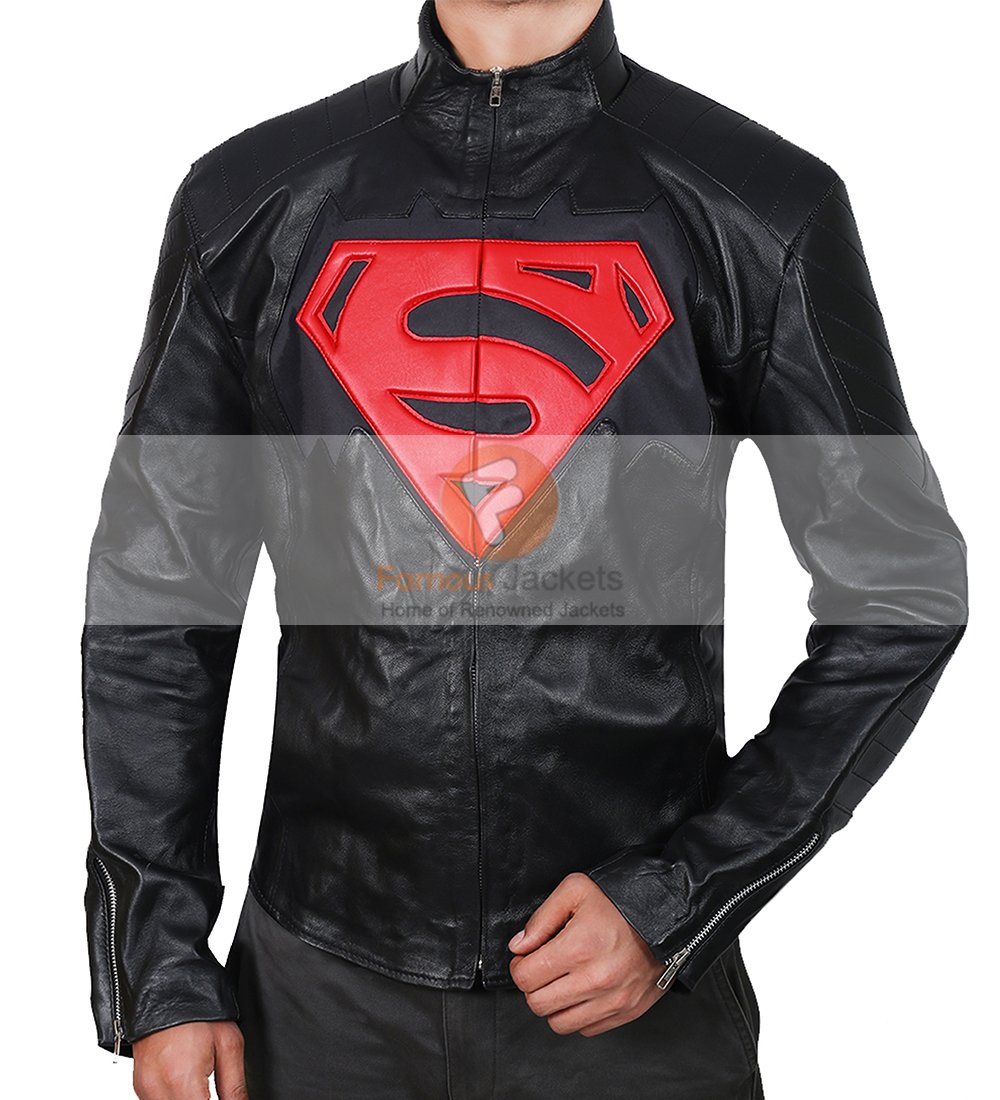 Batman vs Superman Men's Black Leather Jacket | Men's Leather Jacket Uk