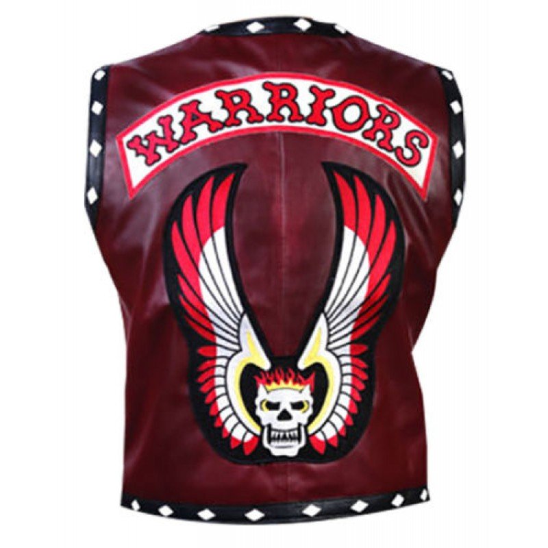 Warriors Vest Vintage Biker's Vest with Flamming Skull | Leather Vest For Biker